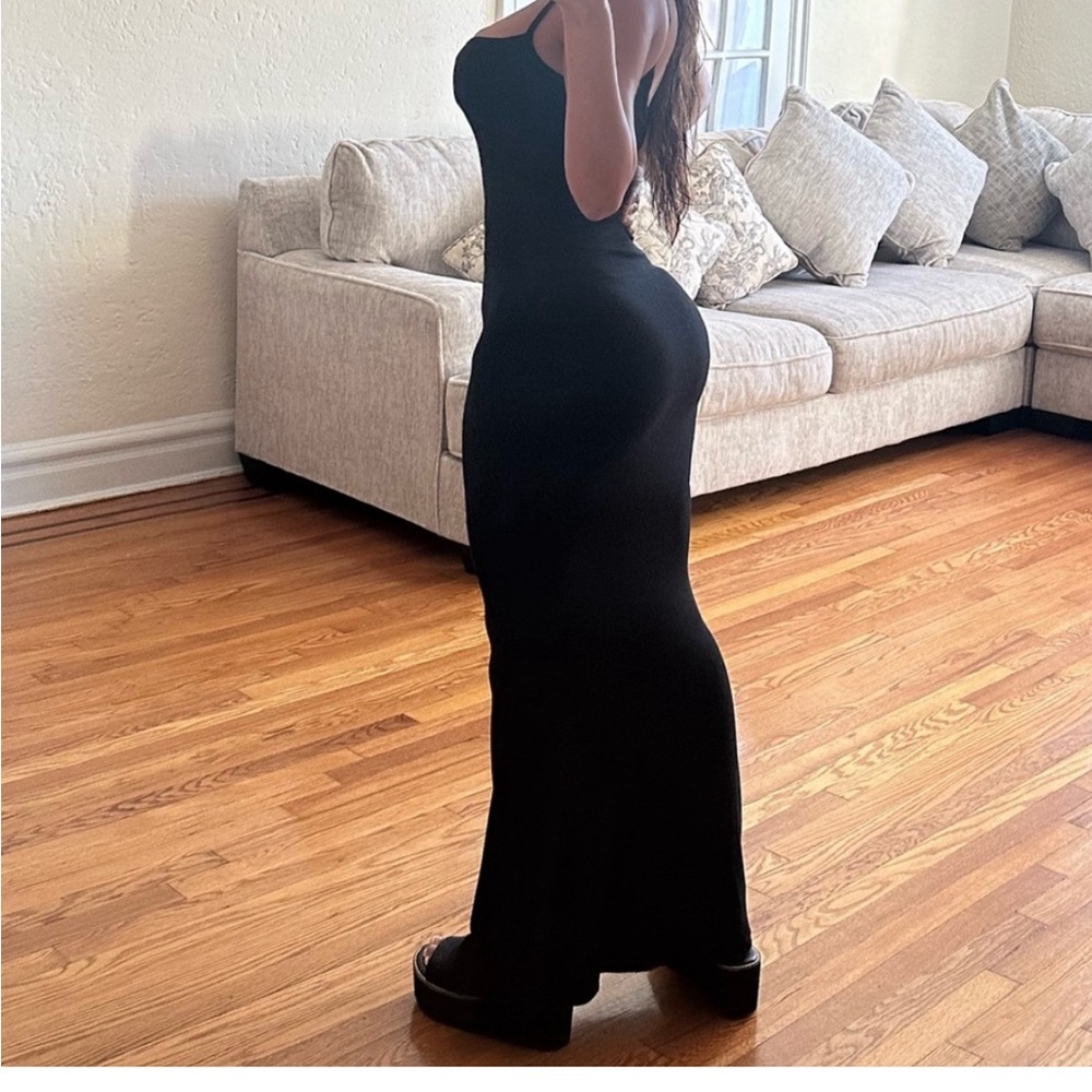 Stunning black Colombian shapewear built in maxi dress😍